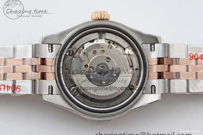 0121 Trendy Lady DateJust 28 SS RG TWF Diamonds Bezel 1:1 Best Edition White Dial Roman Markers on Jubilee Bracelet NH 2129